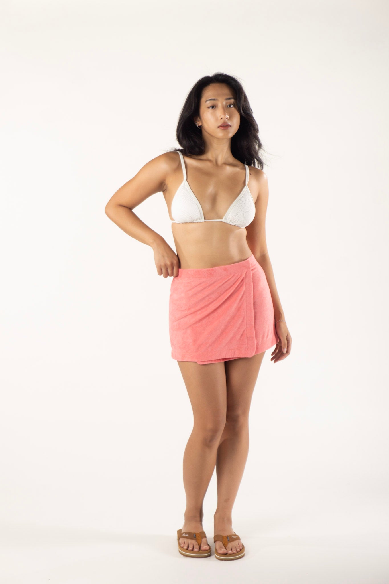Rhubarb Terry Wrap Skirt