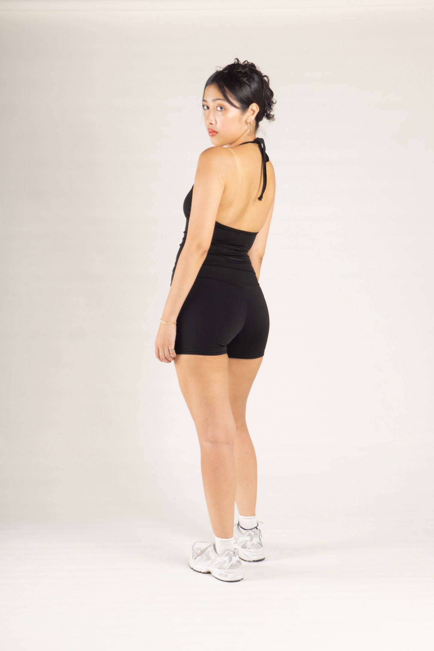 Black Halter Tie Tank