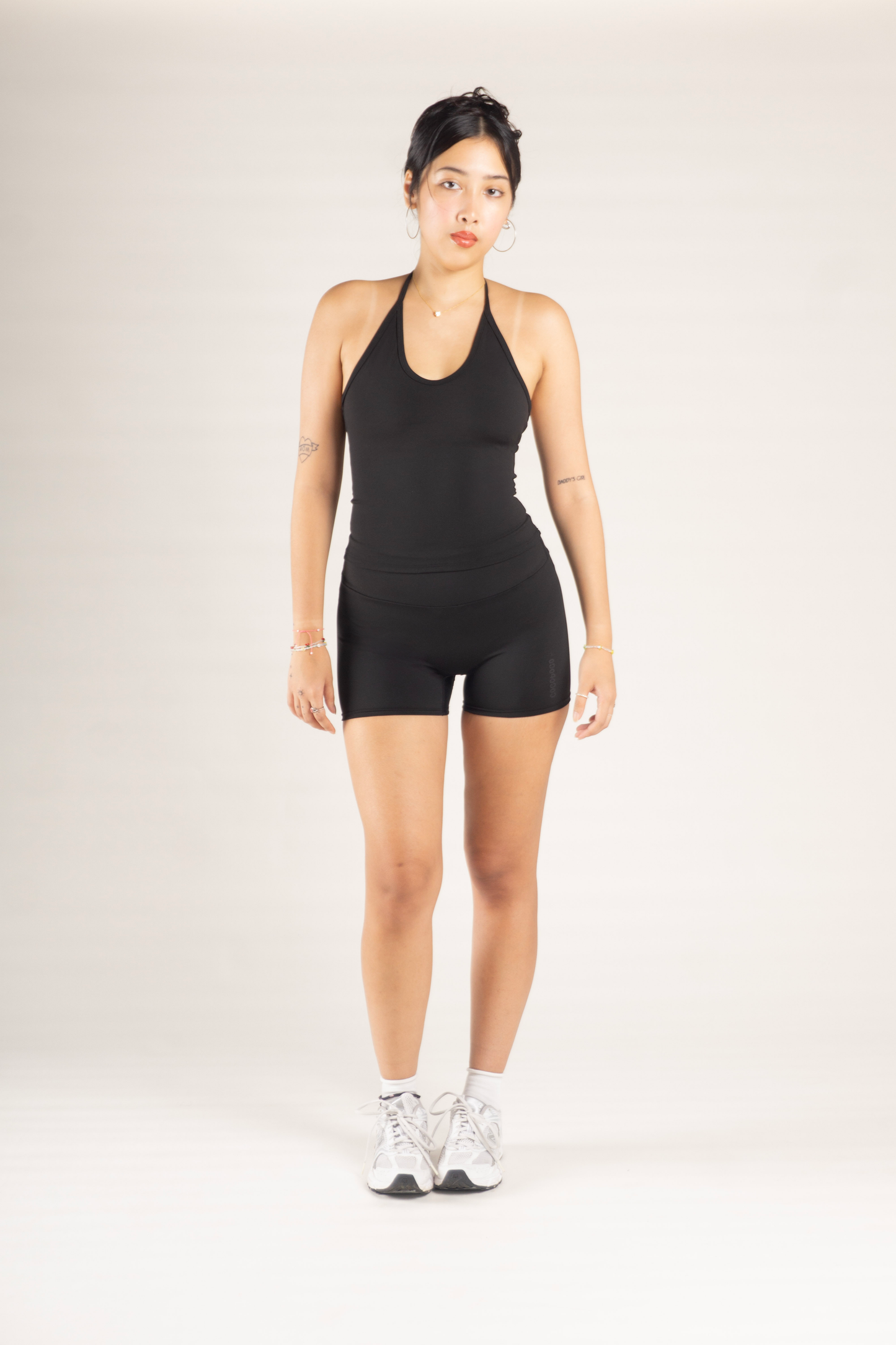 Black Halter Tie Tank