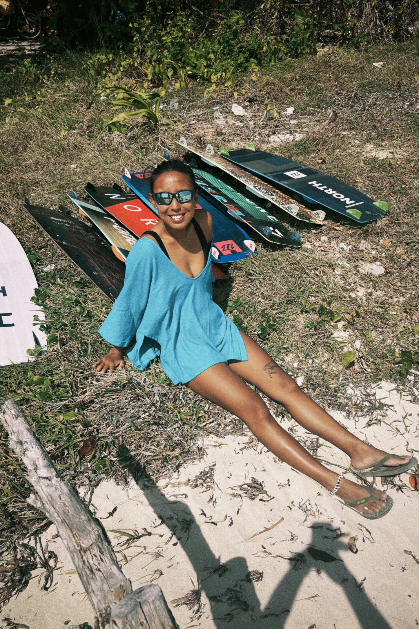 Tropical Turquoise Terry Poncho