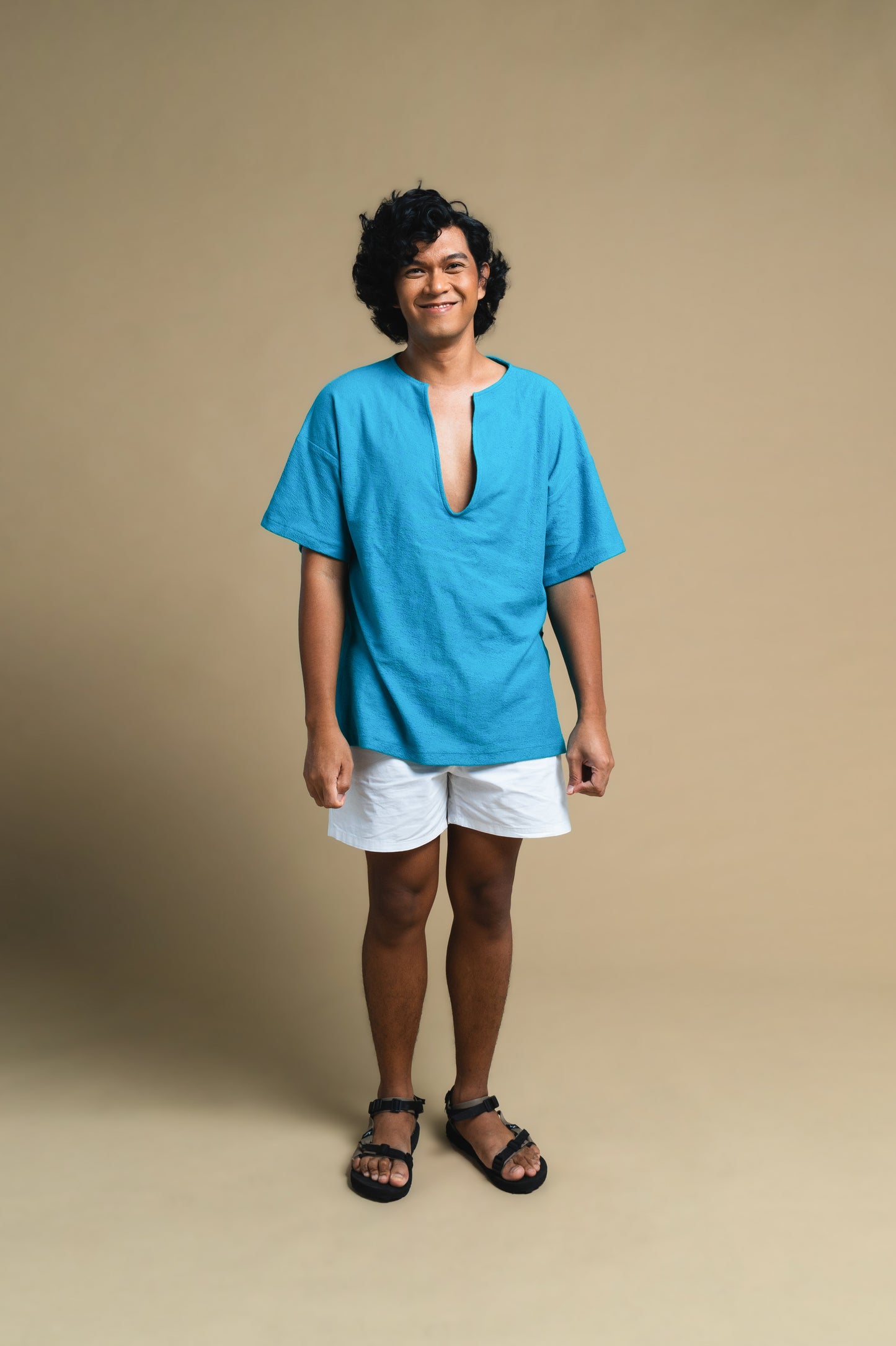 Tropical Turquoise Terry Poncho