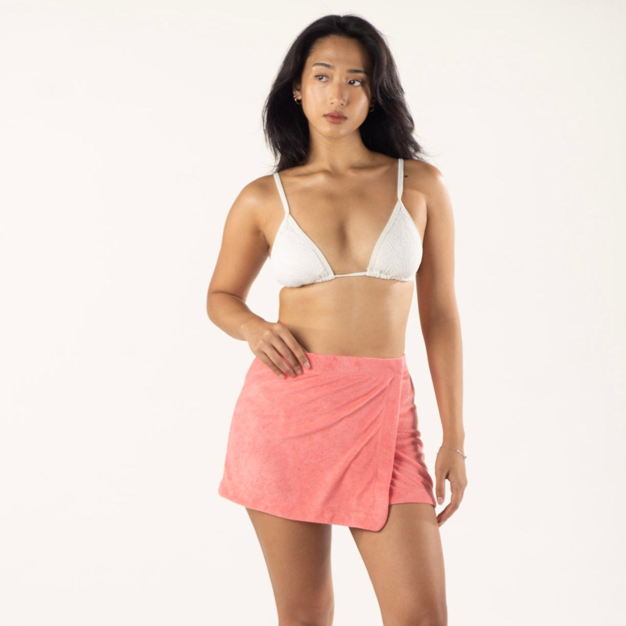 ★PLAGE_seoul★ Terry Wrap Skirt_Blue Designer fashion, Seoul-fully created | W Concept