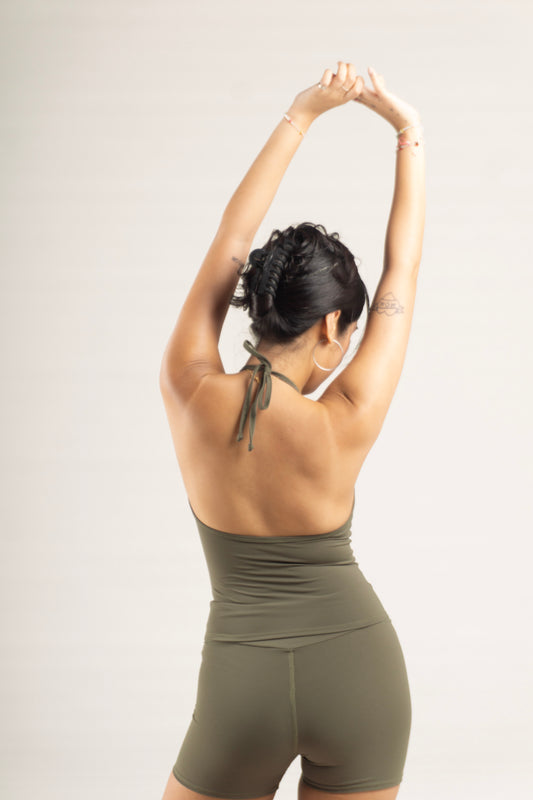 Sage Halter Tie Tank