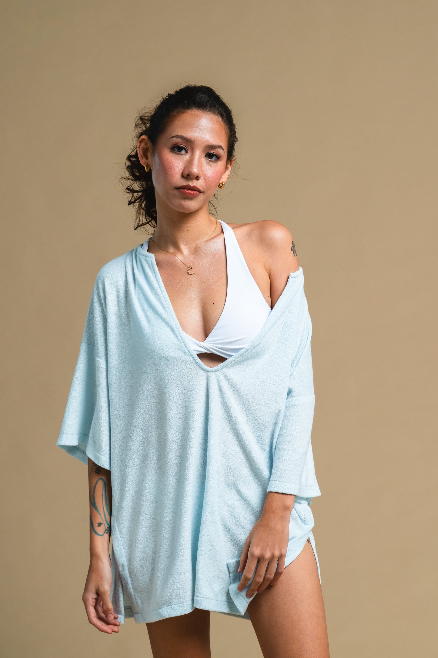 Skyberry Terry Poncho
